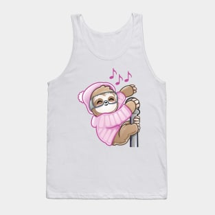 Ski Rave Sloth Kid Baby Dance Tank Top